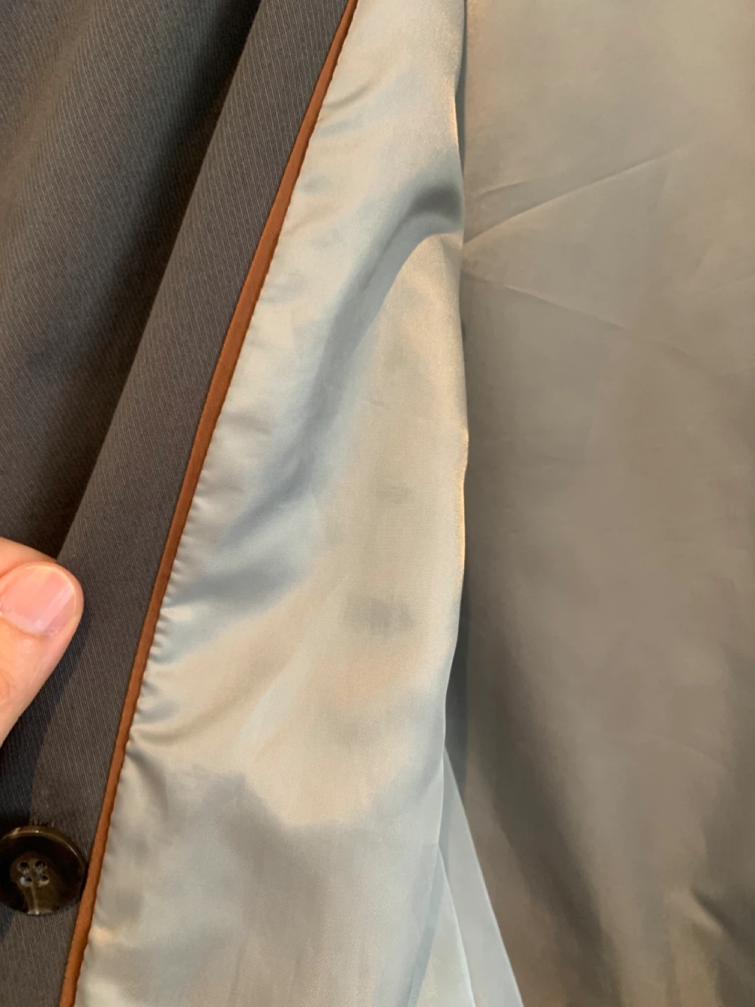 Double-Breasted Trench Coat - Grey - photo 5