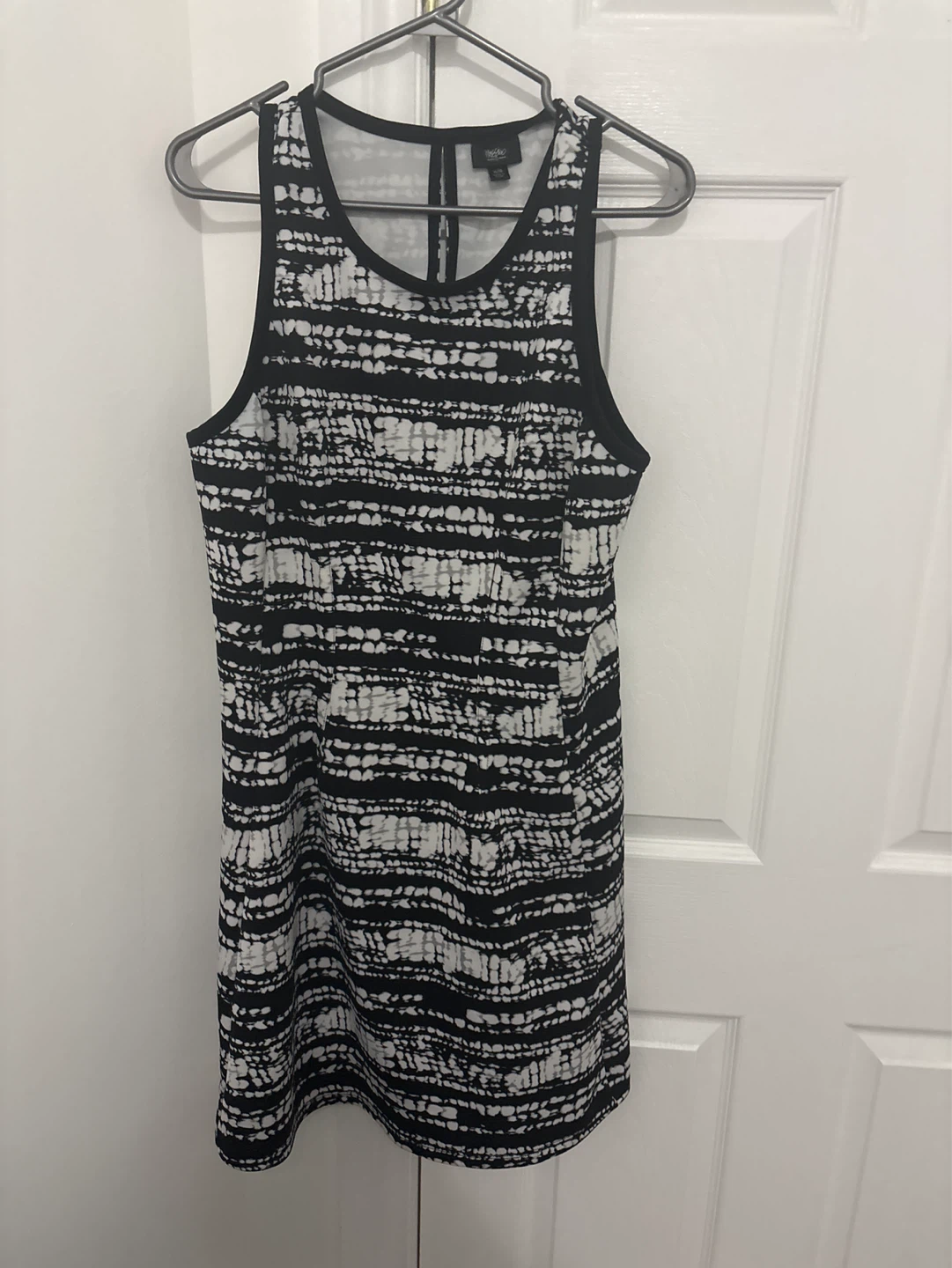 Mossimo Women's XL/TG Black & White Print Sleeveless Dress