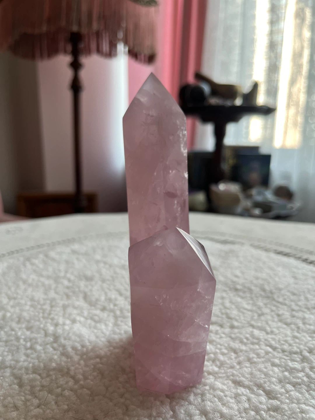 Rose Quartz Double Point, Stunning Statement Piece - photo 3