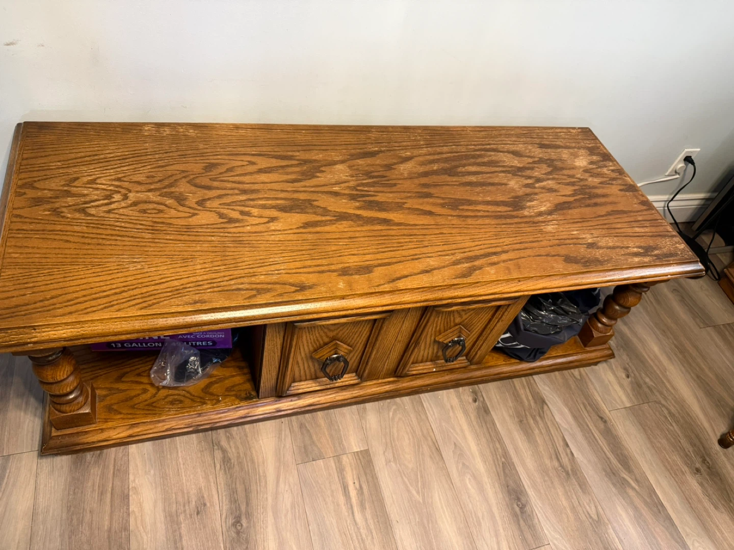Wooden Coffee Table with Drawers - photo 3
