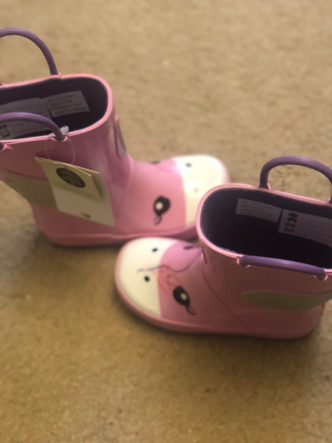 George Pink Unicorn Rain boots- Size 8