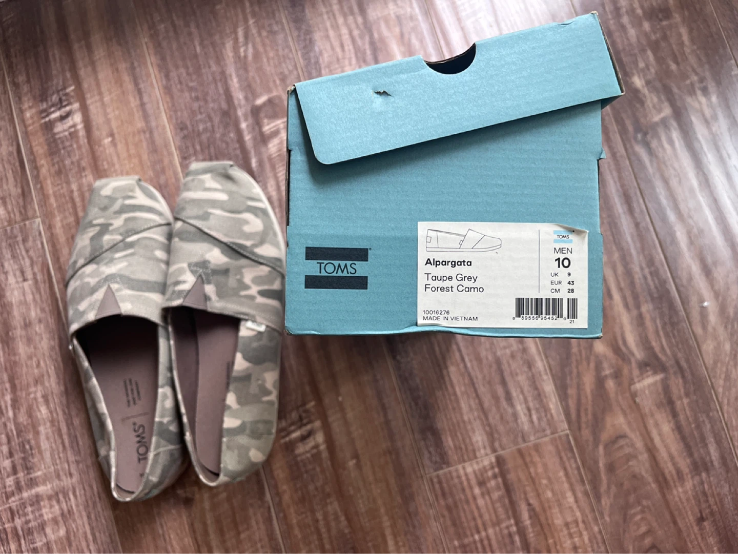 TOMS Men’s Alpargata Shoes – Size 10 – Forest Camo - photo 5