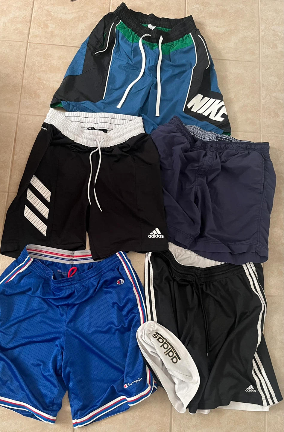 Bundle of Men's Shorts Size Large (Adidas, Nike, Champion)