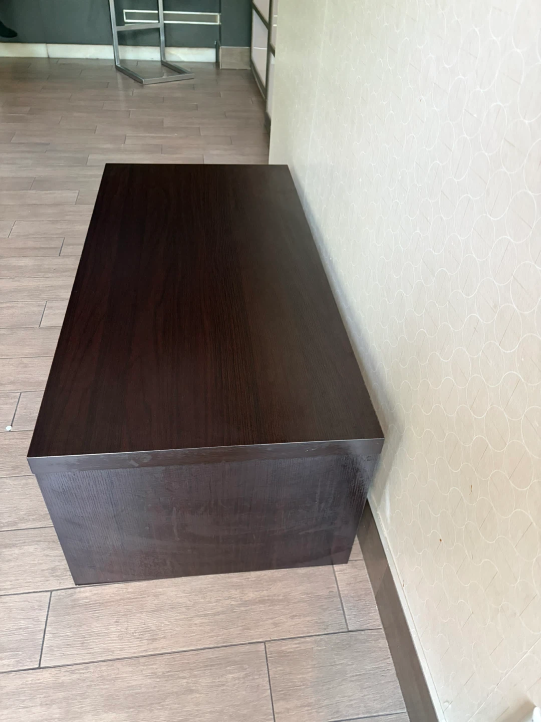 Dark Brown Storage Bench - photo 2