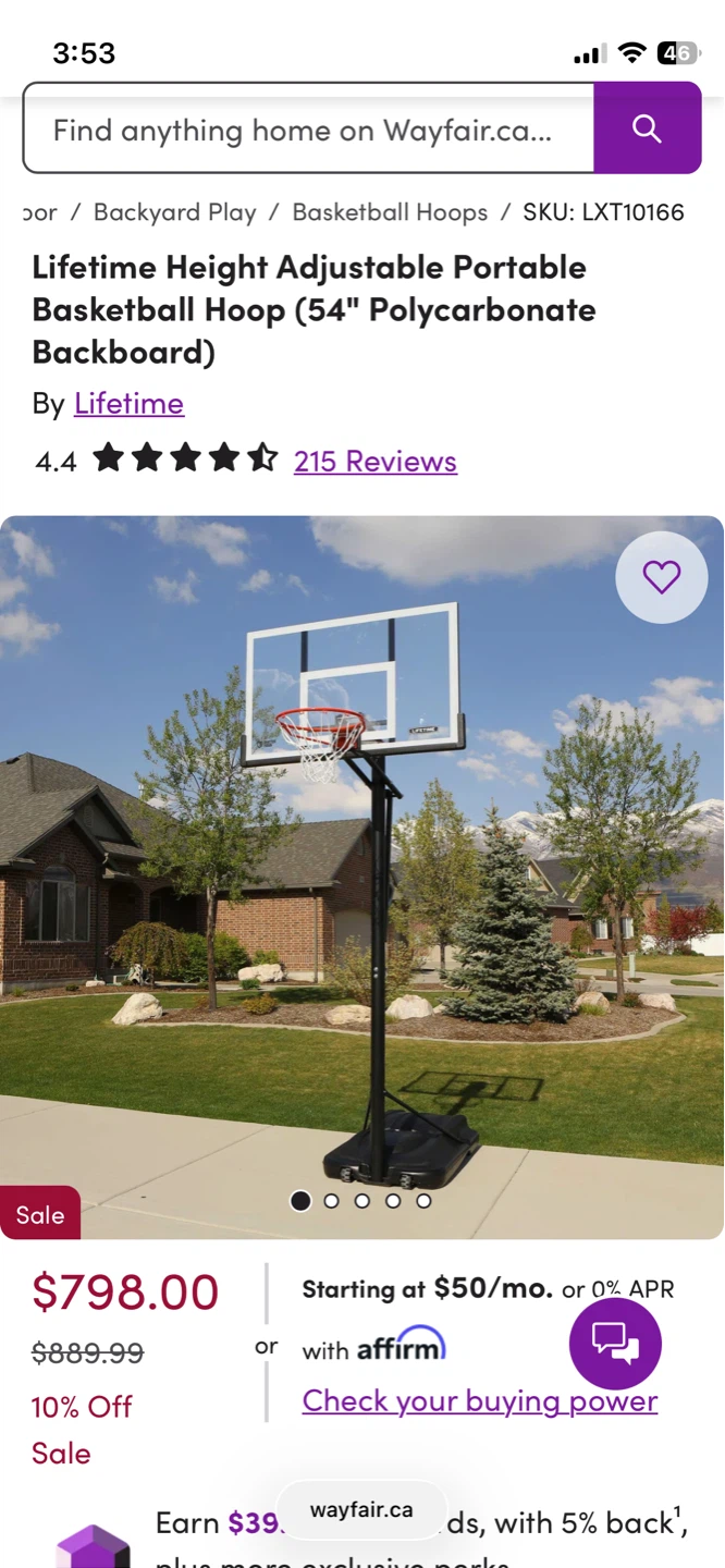 Adjustable Portable Basketball Hoop