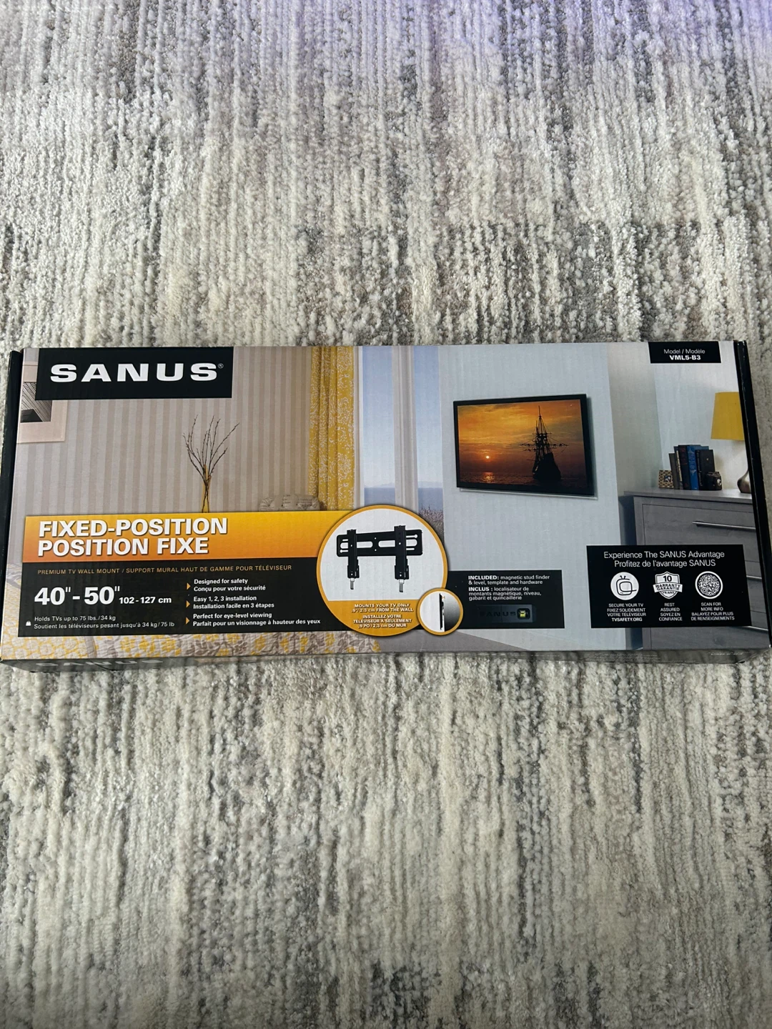 Sanus Fixed-Position TV Wall Mount 40"- 50"