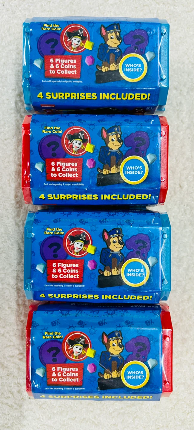 Paw Patrol Mystery Blind Packs Chest Candy Jewels 4 Packs Total - photo 2