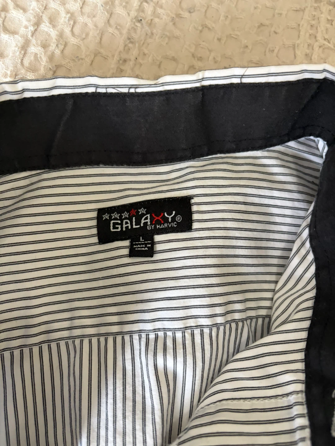 GALAXY by HARVIC Men's Striped Button-Up Shirt - Size L - photo 2