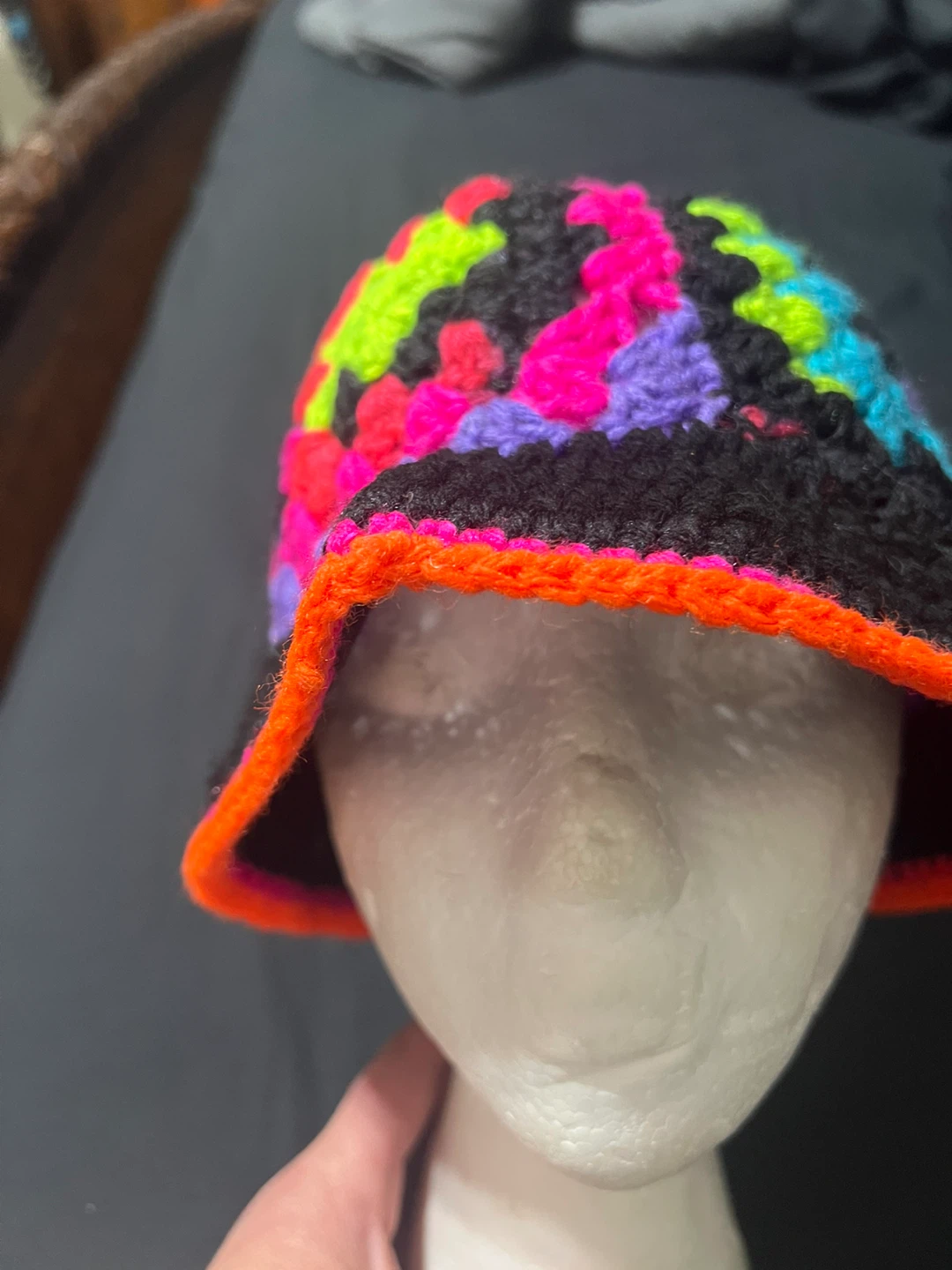 Handmade Crochet Bucket Hat - Colorful