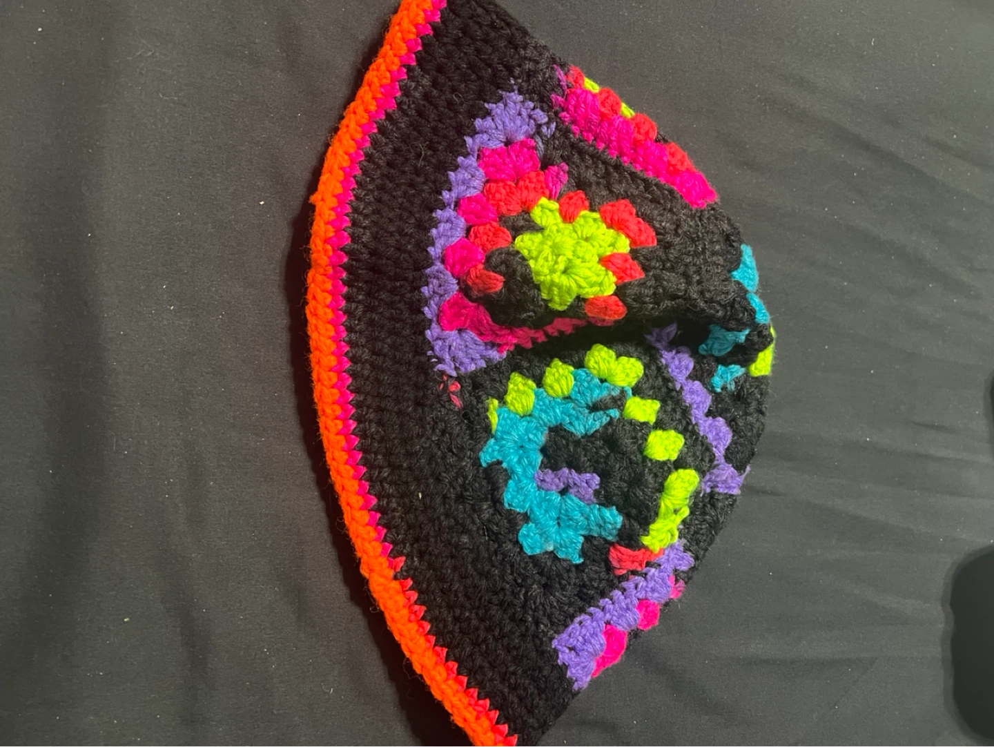 Handmade Crochet Bucket Hat - Colorful - photo 2