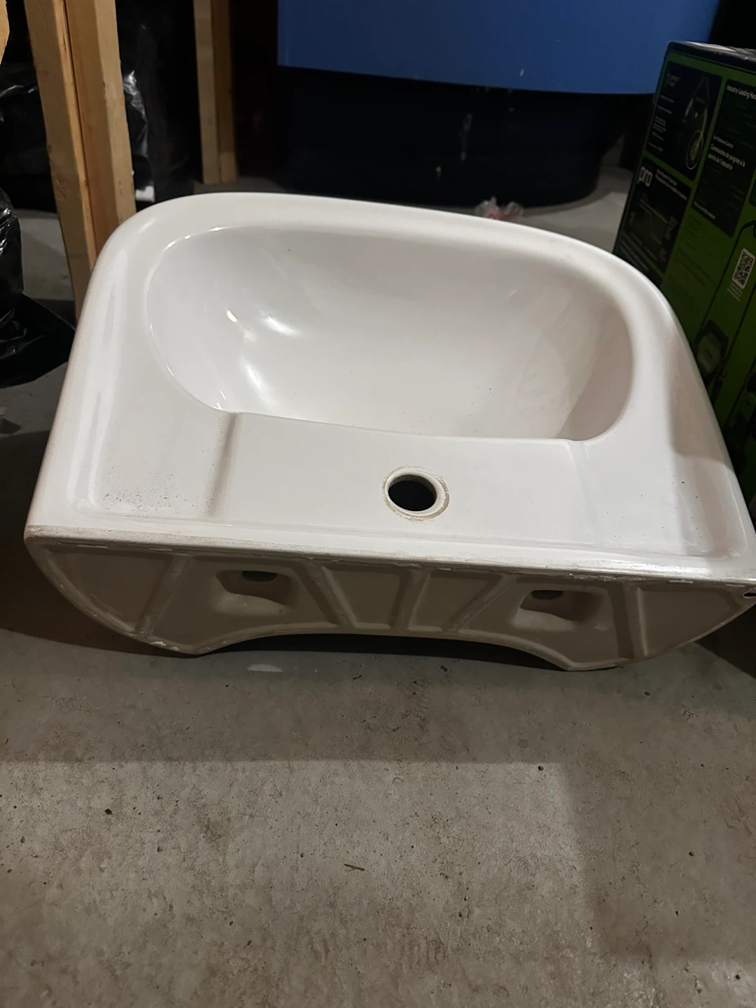 White Ceramic Bathroom Sink - photo 2