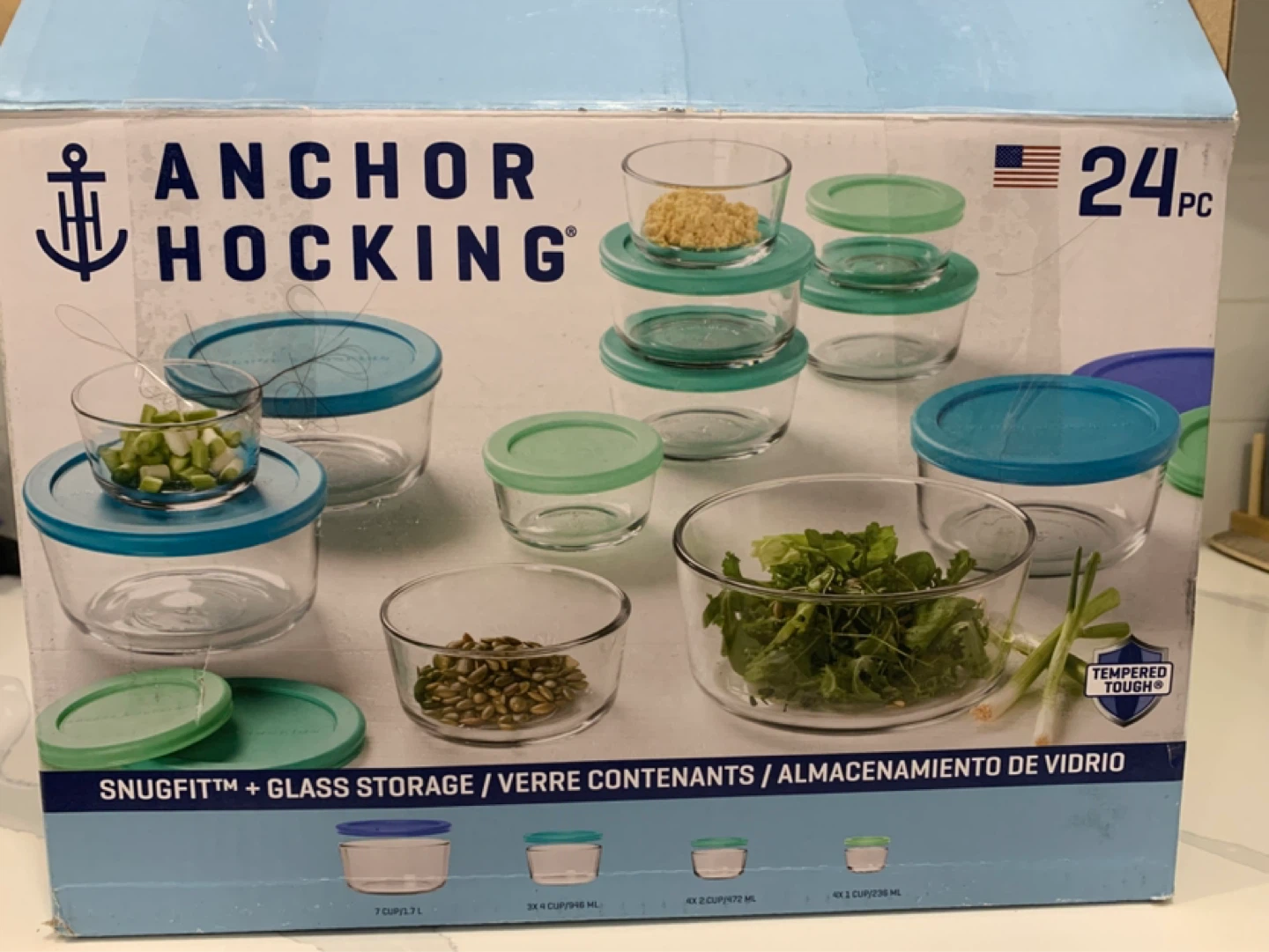 Anchor Hocking 24 Pc Glass Food Storage Containers