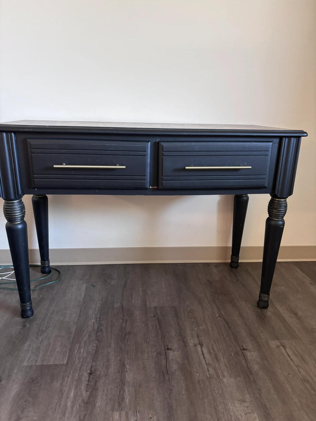 Black Console / Sofa Table – 2 Drawer Storage Table