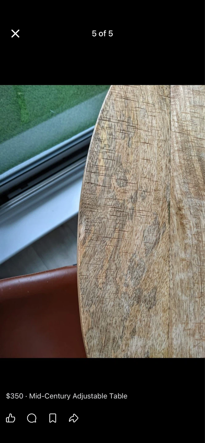 Round Wooden Table Top 36 inches - photo 3