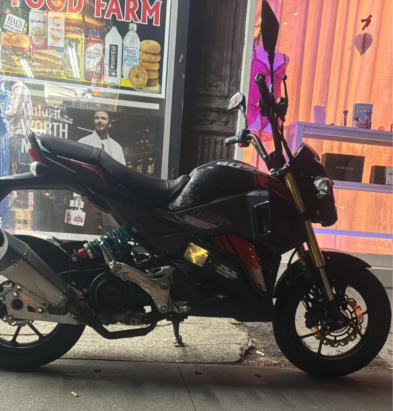 Black and Red Motorcycle