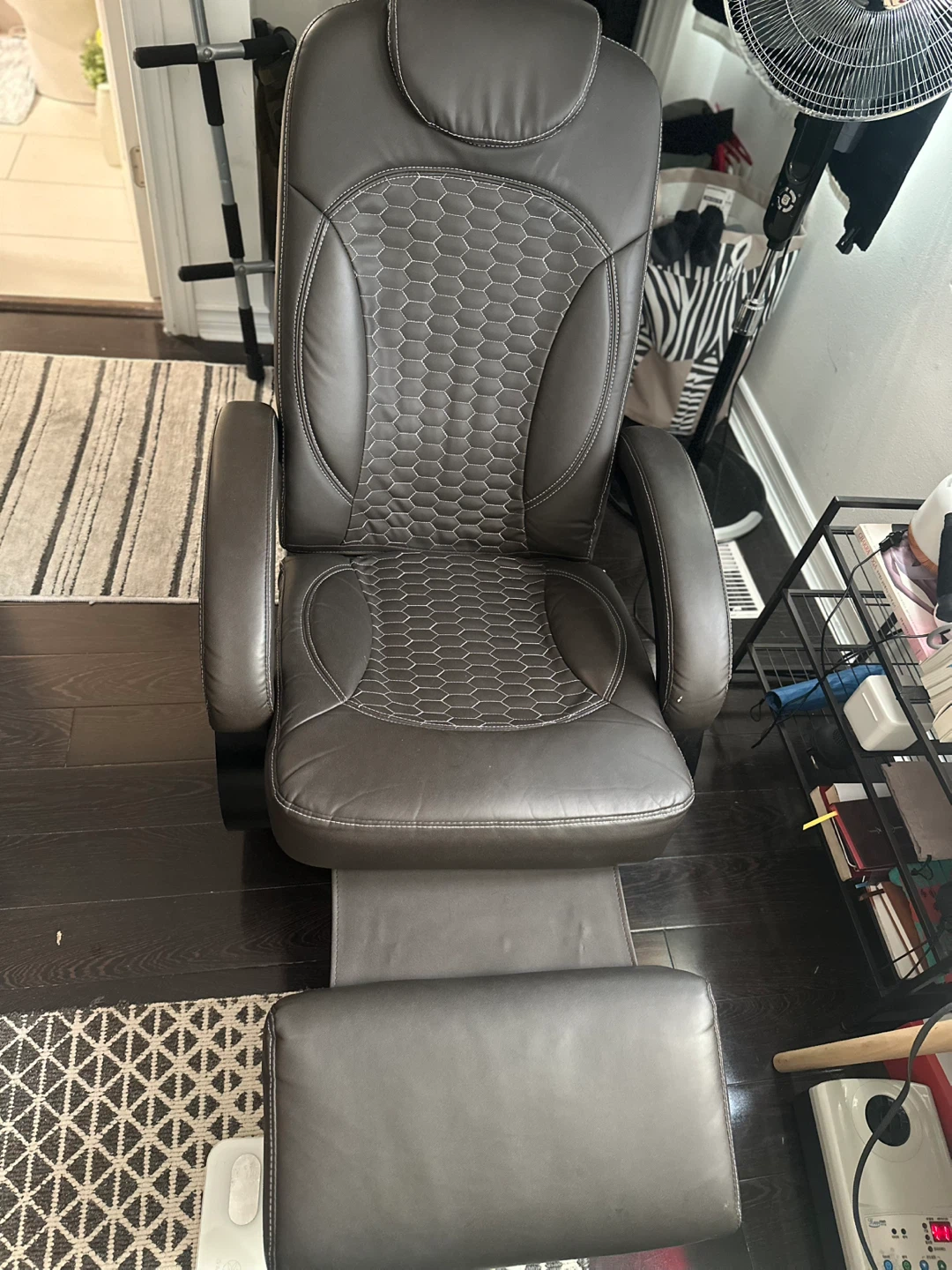 Brown reclining Chair with Footrest