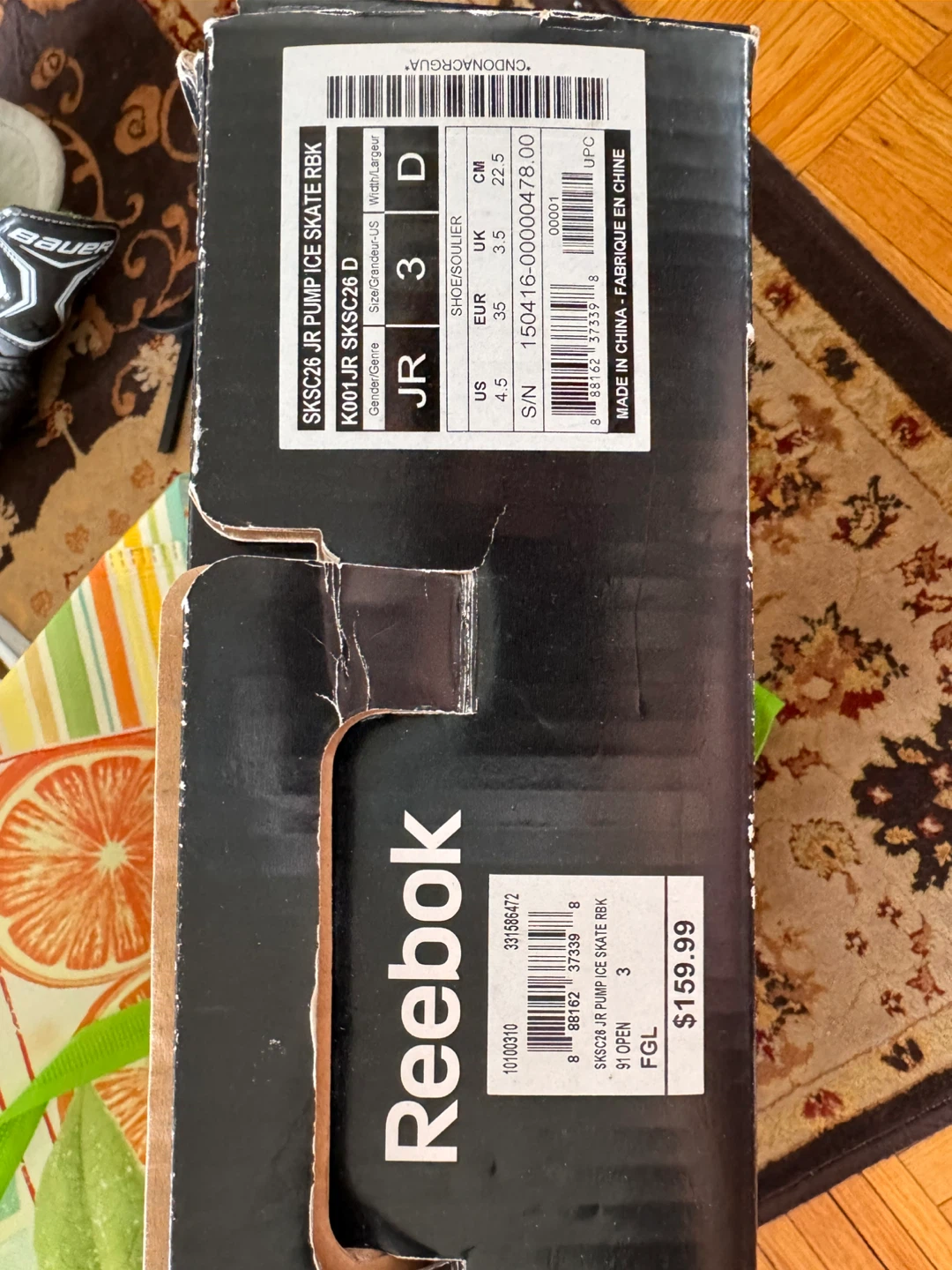 Reebok Jr Pump Ice Skates Size 3 - photo 4
