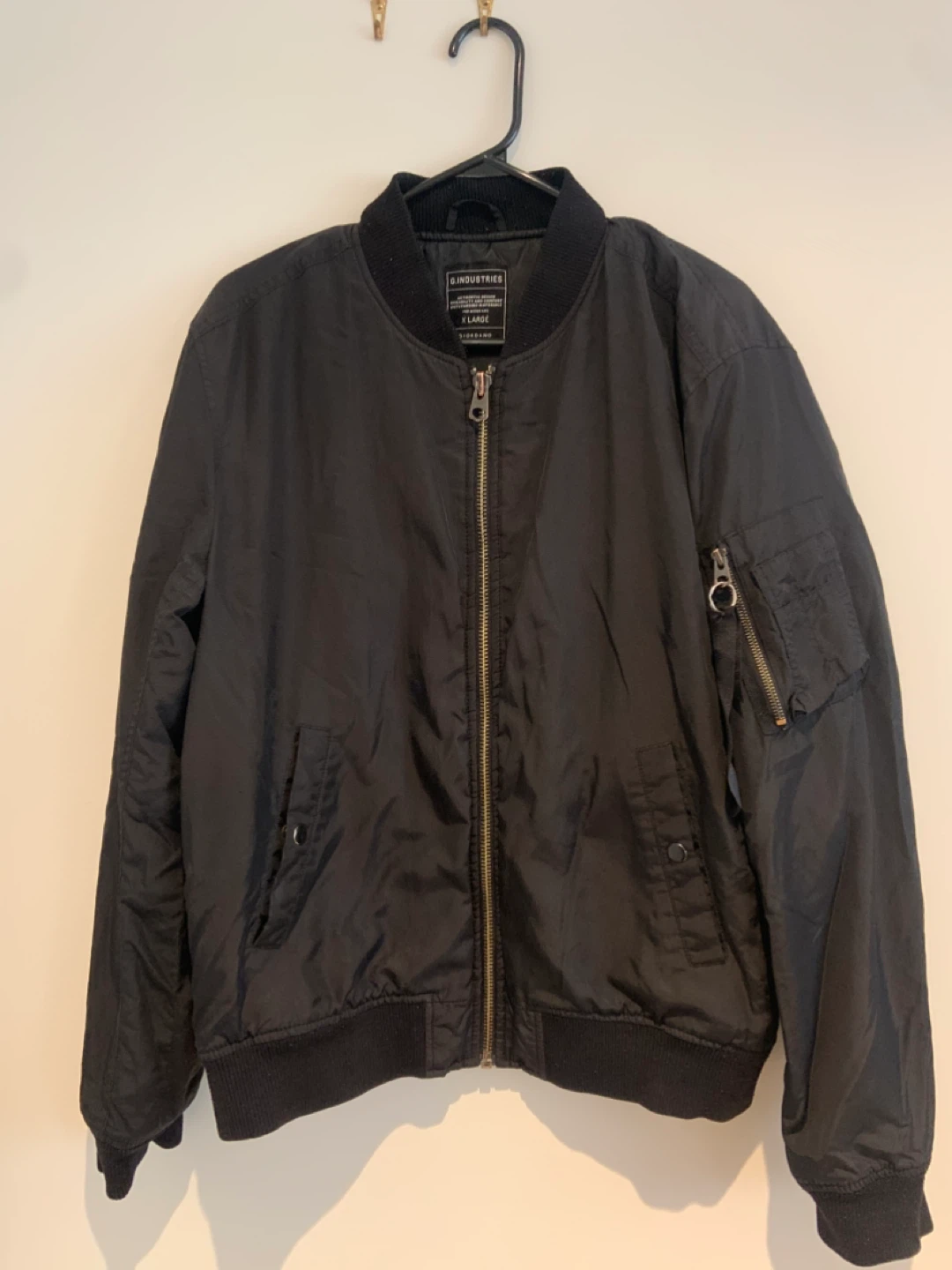 G. INDUSTRIES Black Bomber Jacket - XL