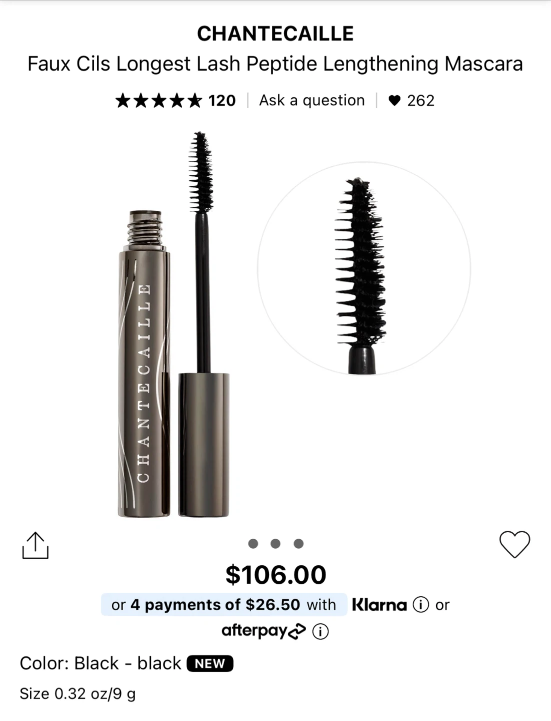 Mini Chantecaille Faux Cils Longest Lash Mascara - Black