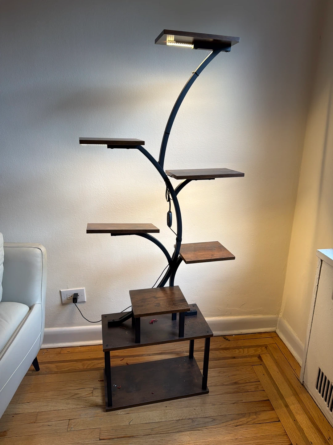 Tiered Plant Stand with Grow Light