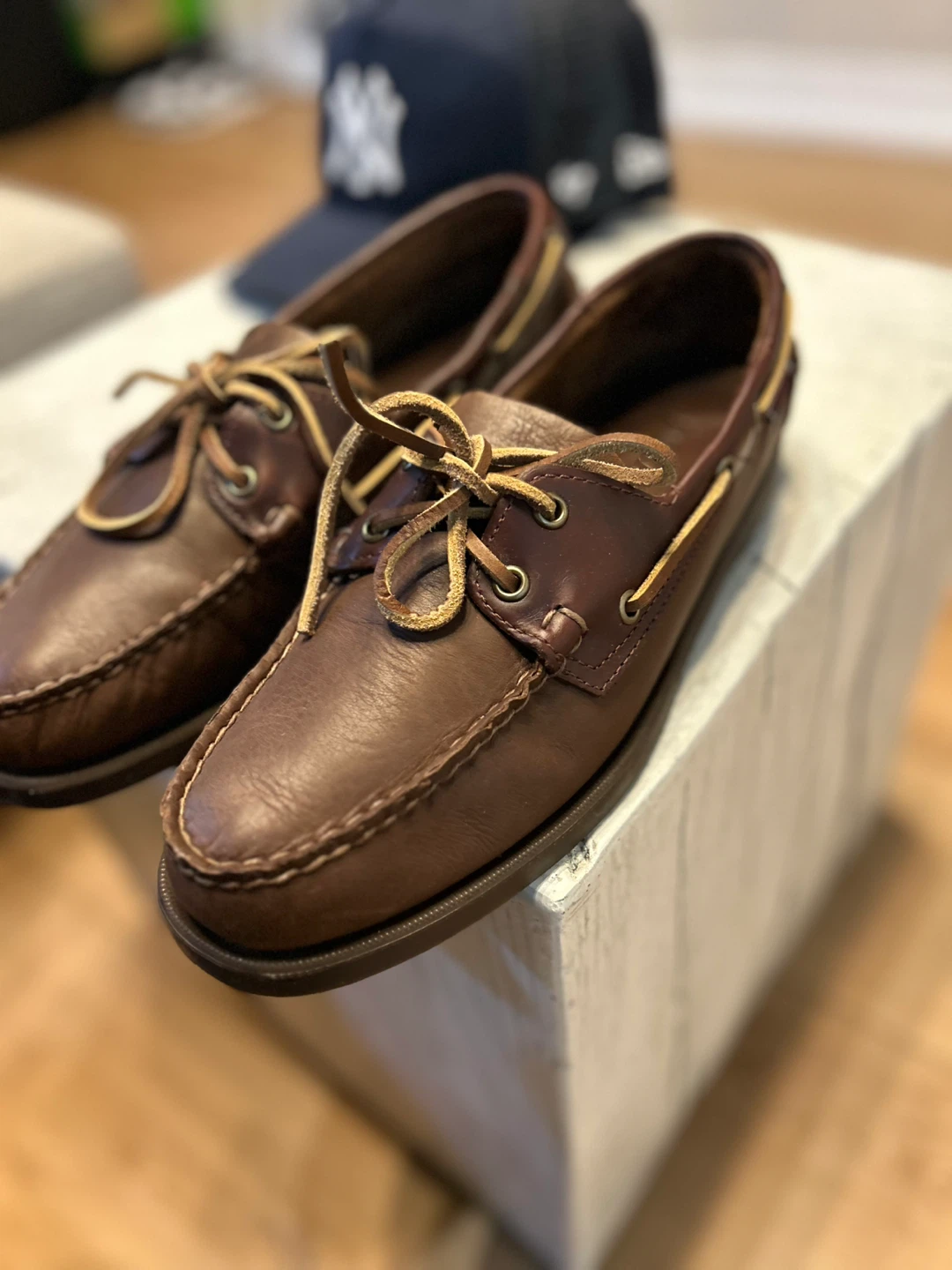 Sebago Brown Leather Boat Shoes