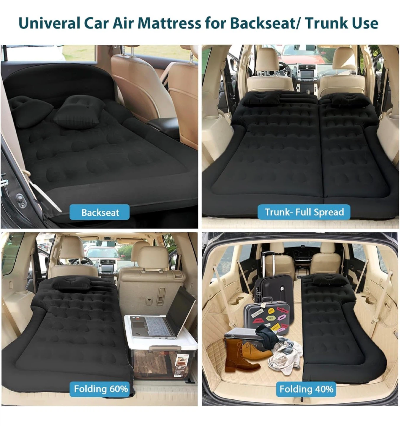 Universal Car Air Mattress with Pump and Pillows - photo 2