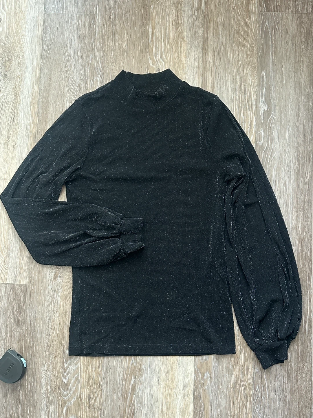 Villa Black Sparkle Mock Neck - photo 2