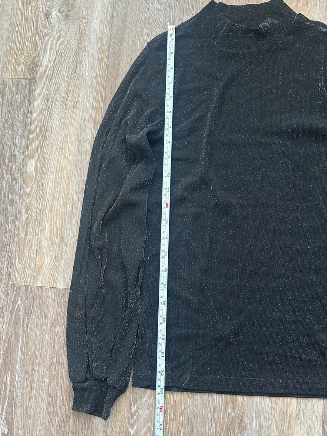 Villa Black Sparkle Mock Neck - photo 4