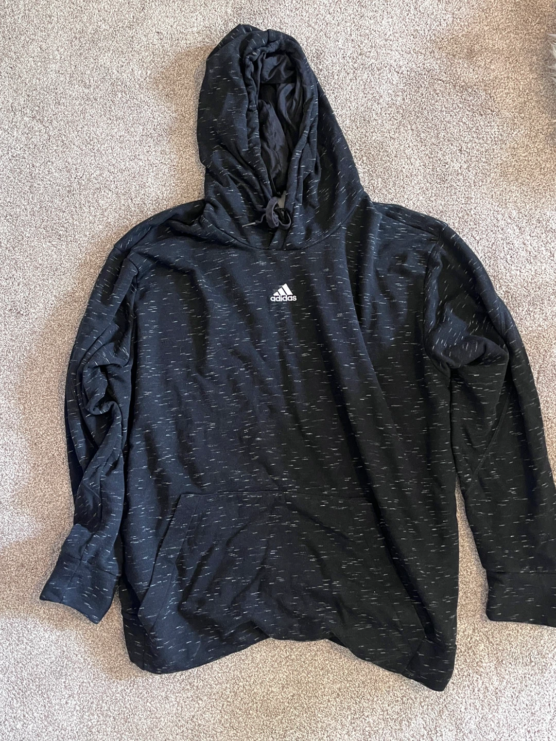 Adidas Black Marled Hoodie Size XL