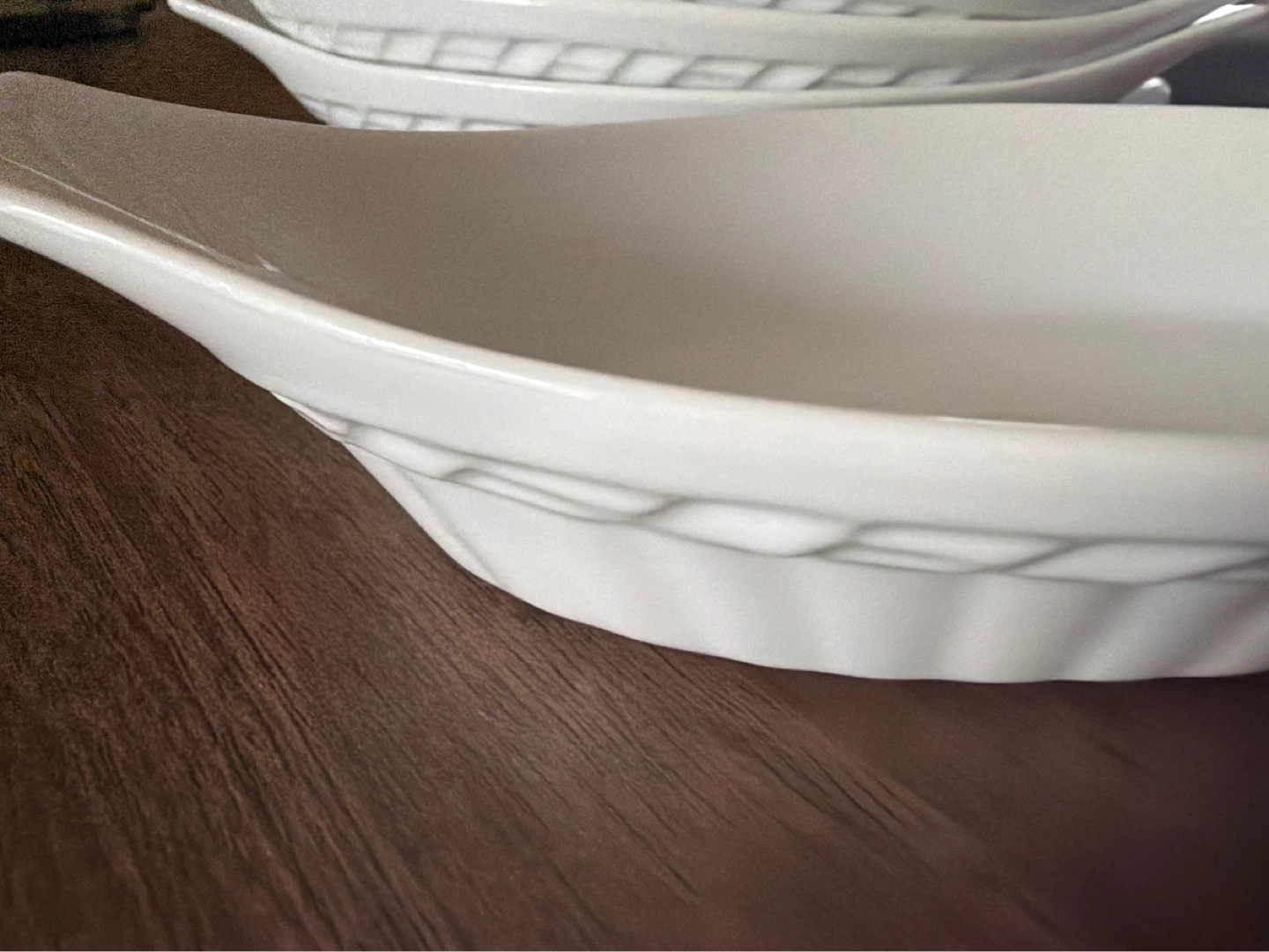 Set of 4 White Oval Serving Dishes - photo 2