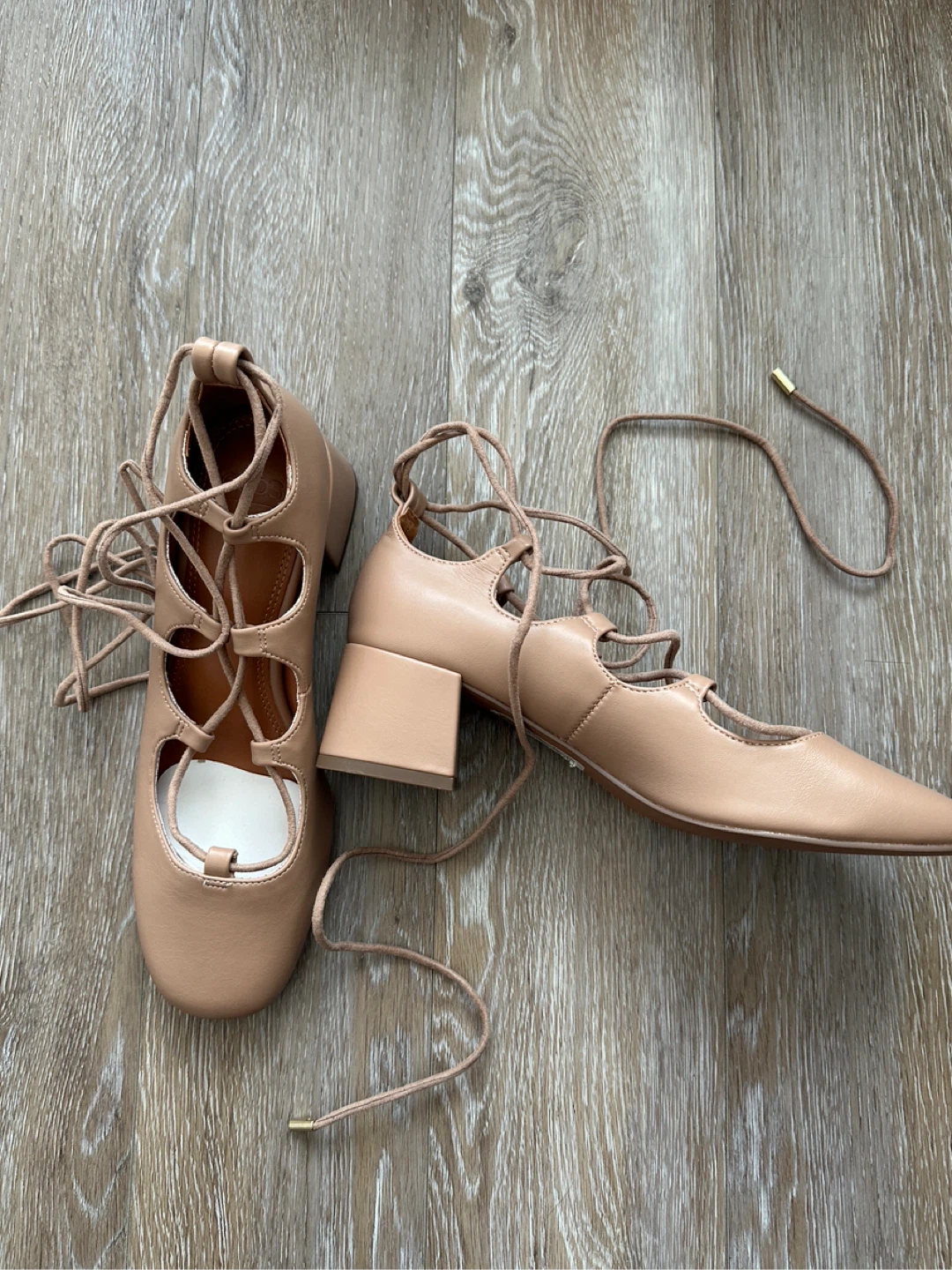 NEW ASOS DESIGN Lace Up Block Heel Shoes - photo 2