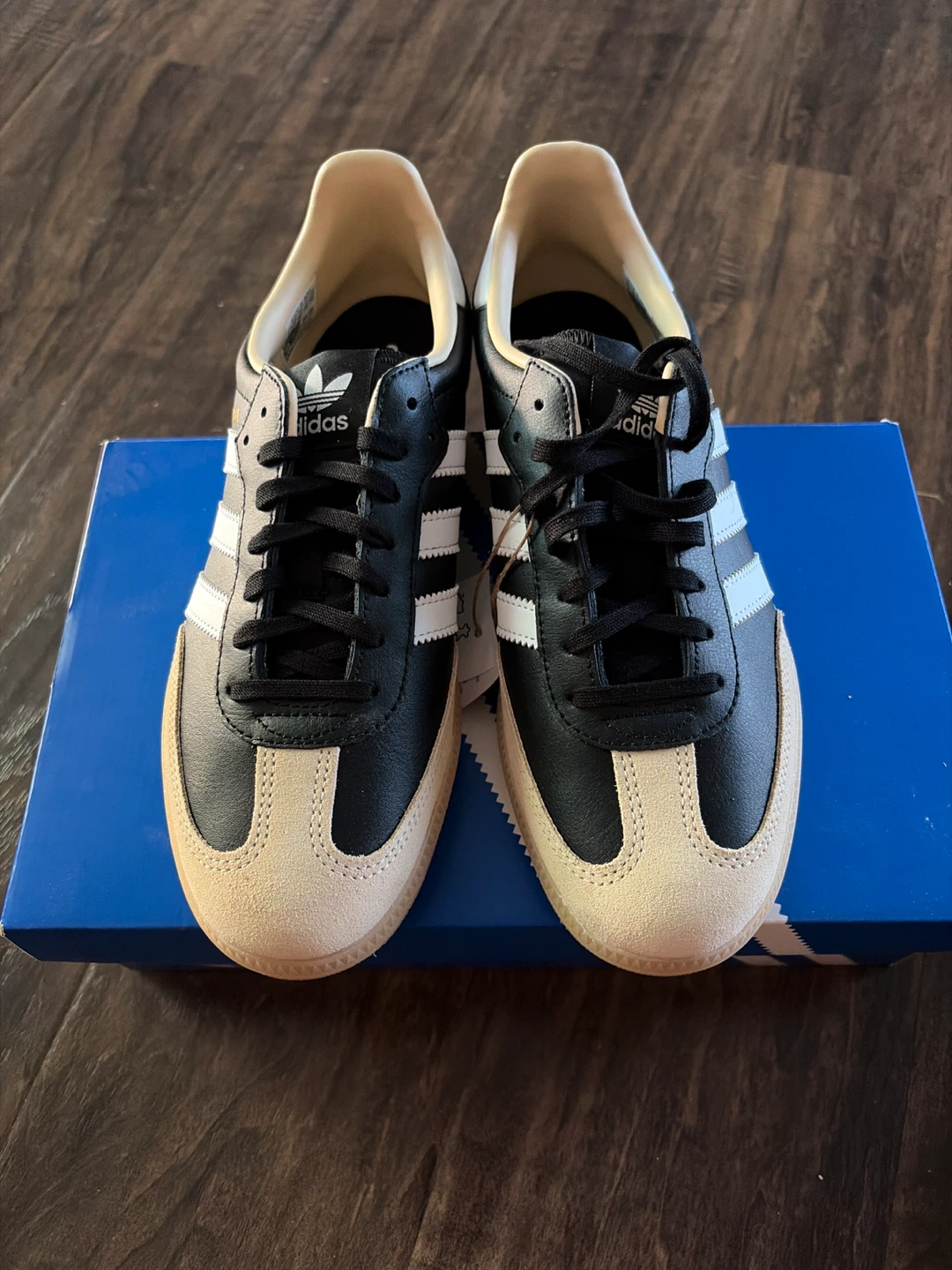Adidas Samba OG J Shoes Black White Gum Size 7 US - photo 3