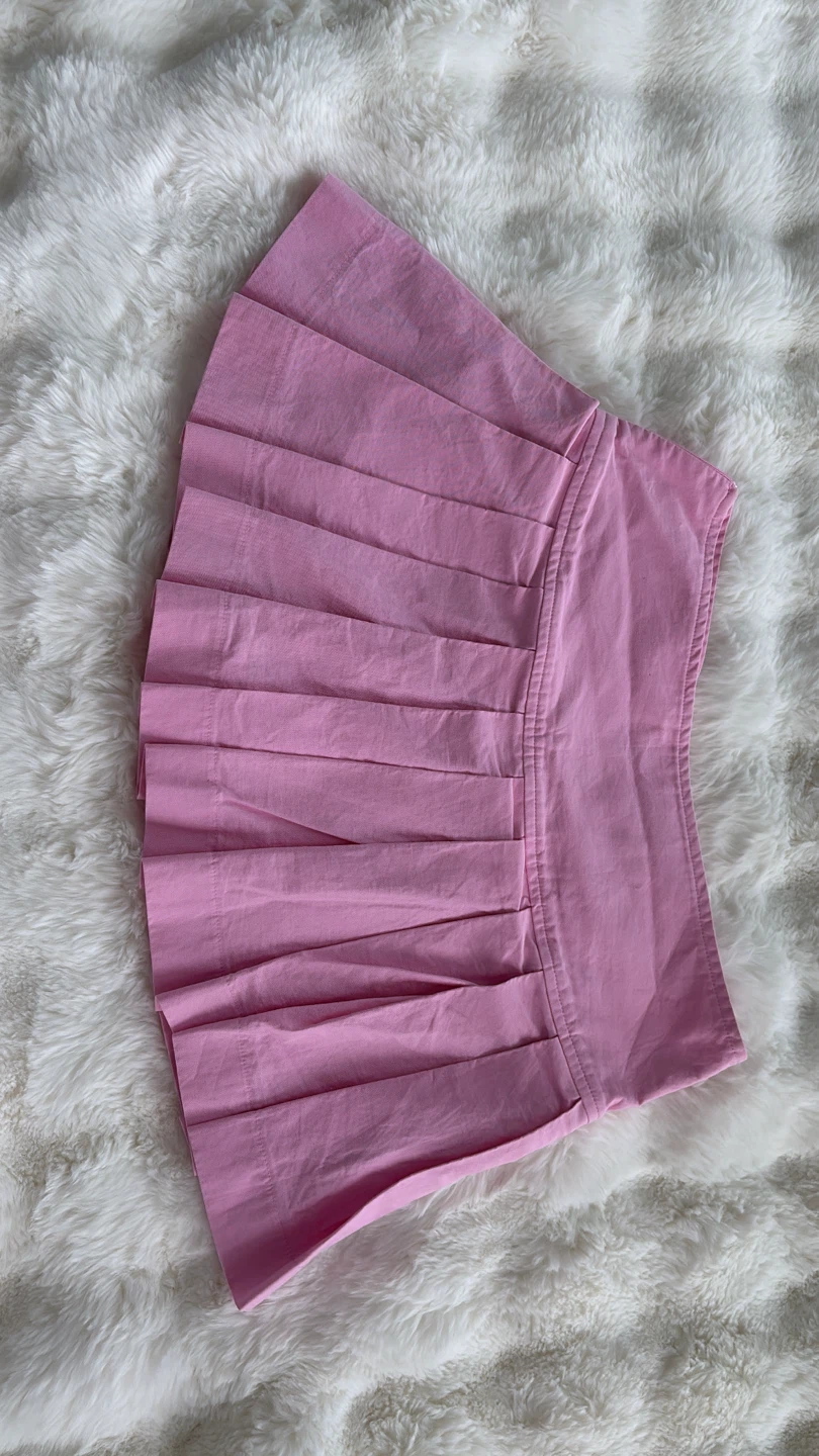 Pink Pleated Mini Skirt - photo 3