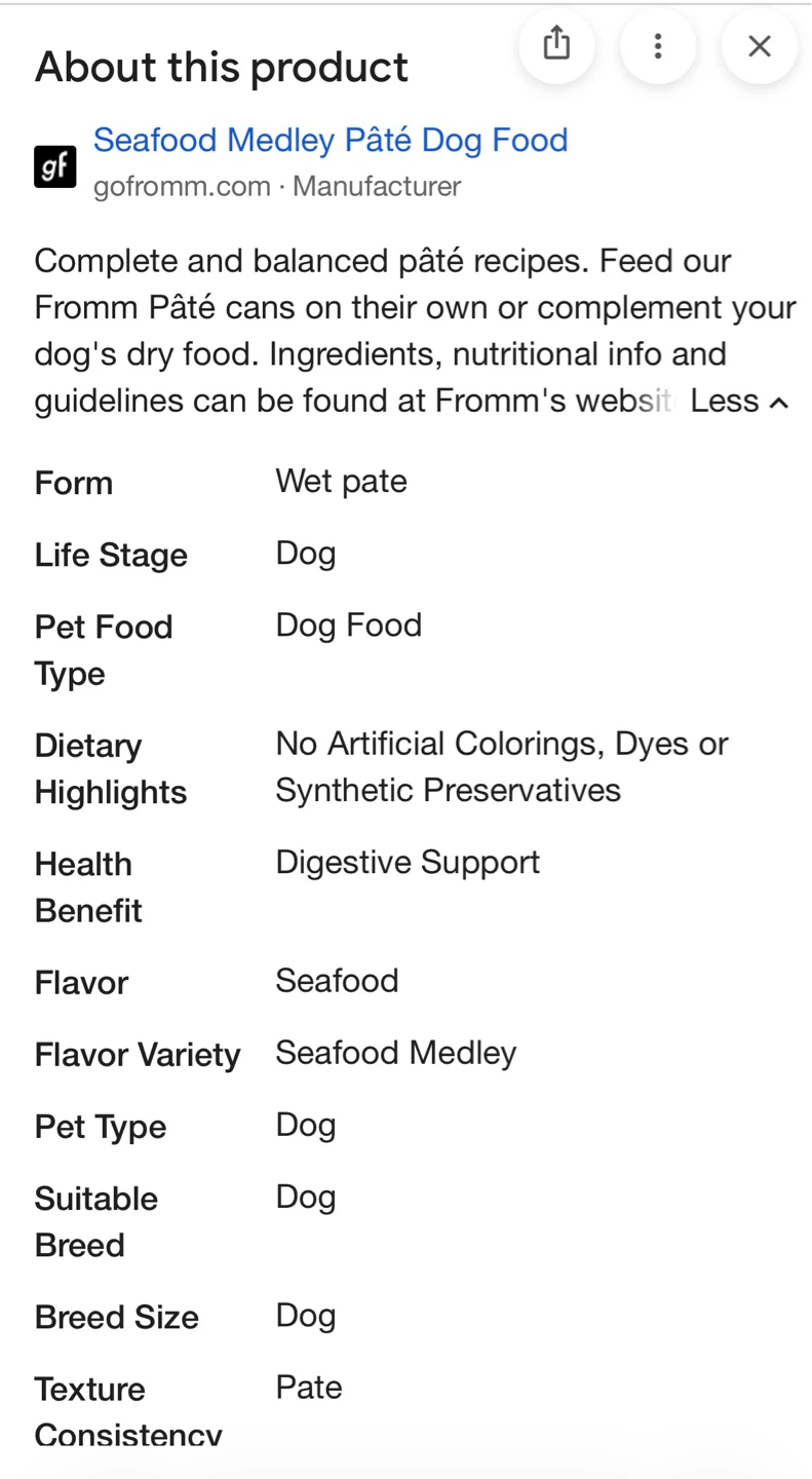 Fromm Pâté Seafood Medley Dog Food Can - photo 2