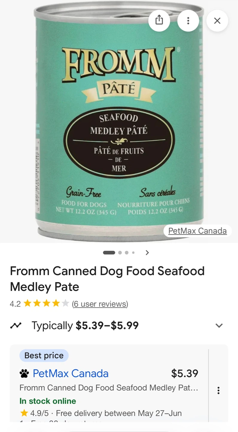 Fromm Pâté Seafood Medley Dog Food Can
