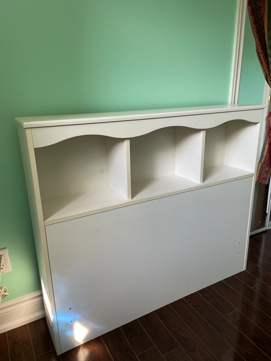 White Headboard with Shelving for Twin size bed - photo 3