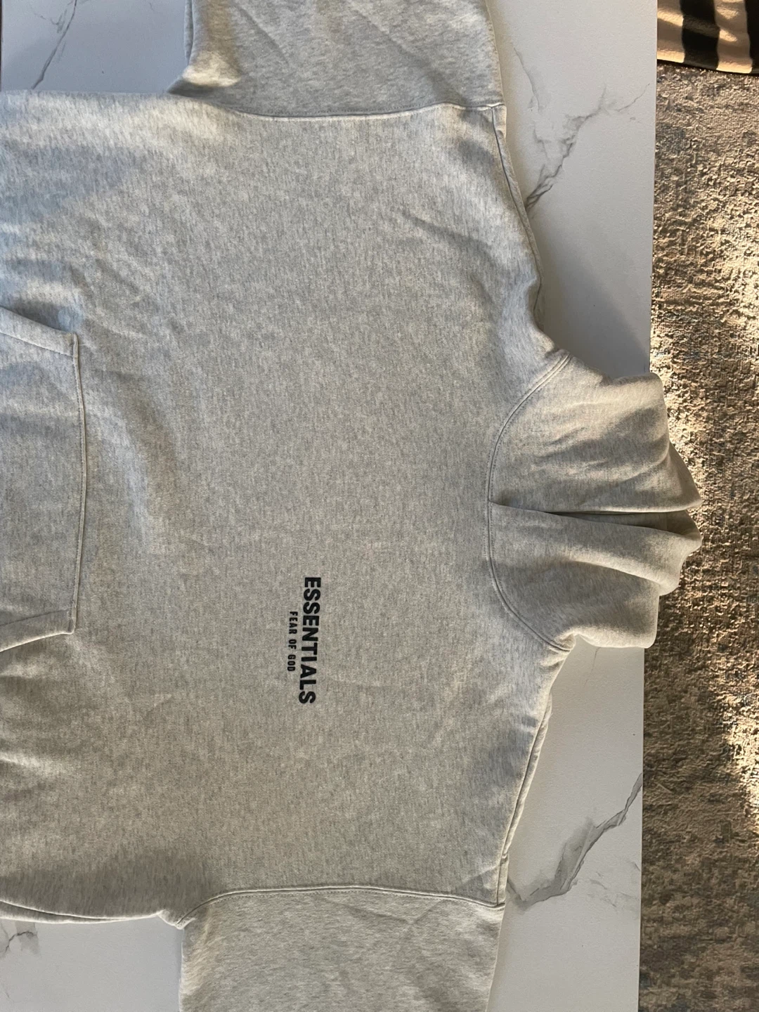 ESSENTIALS Fear of God Light oatmeal Hoodie - photo 3
