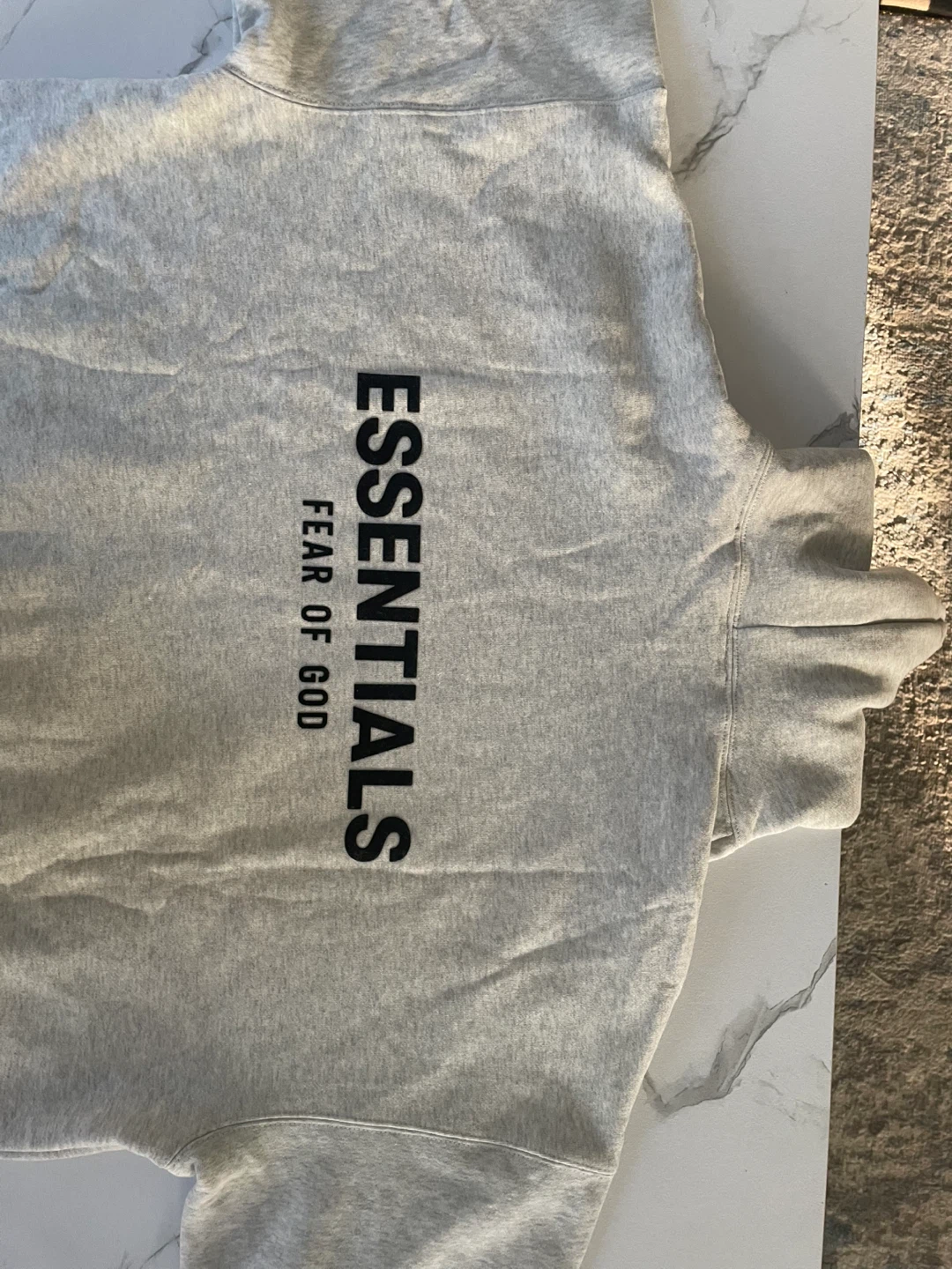 ESSENTIALS Fear of God Light oatmeal Hoodie - photo 5