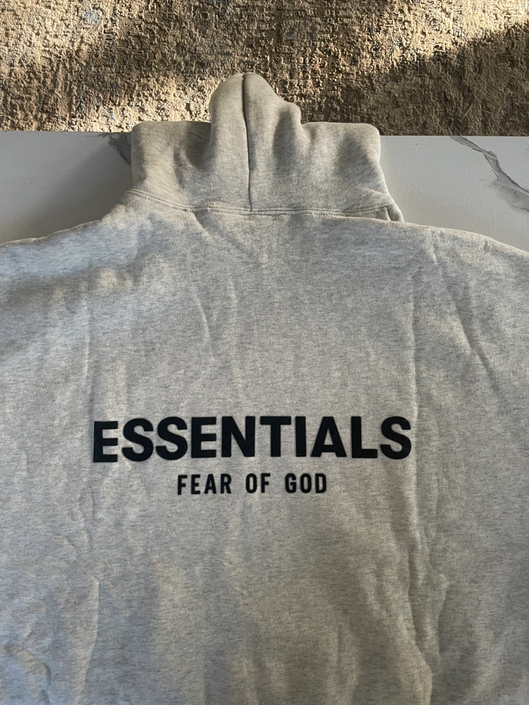 ESSENTIALS Fear of God Light oatmeal Hoodie - photo 4