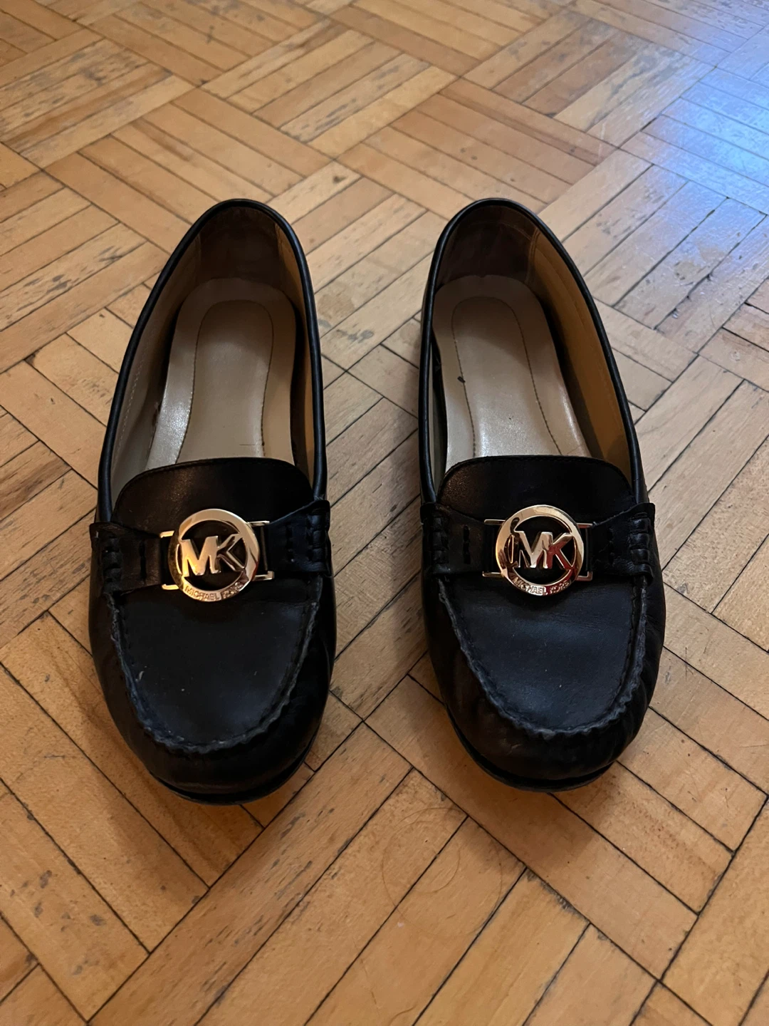 Michael Kors Black Leather Loafers
