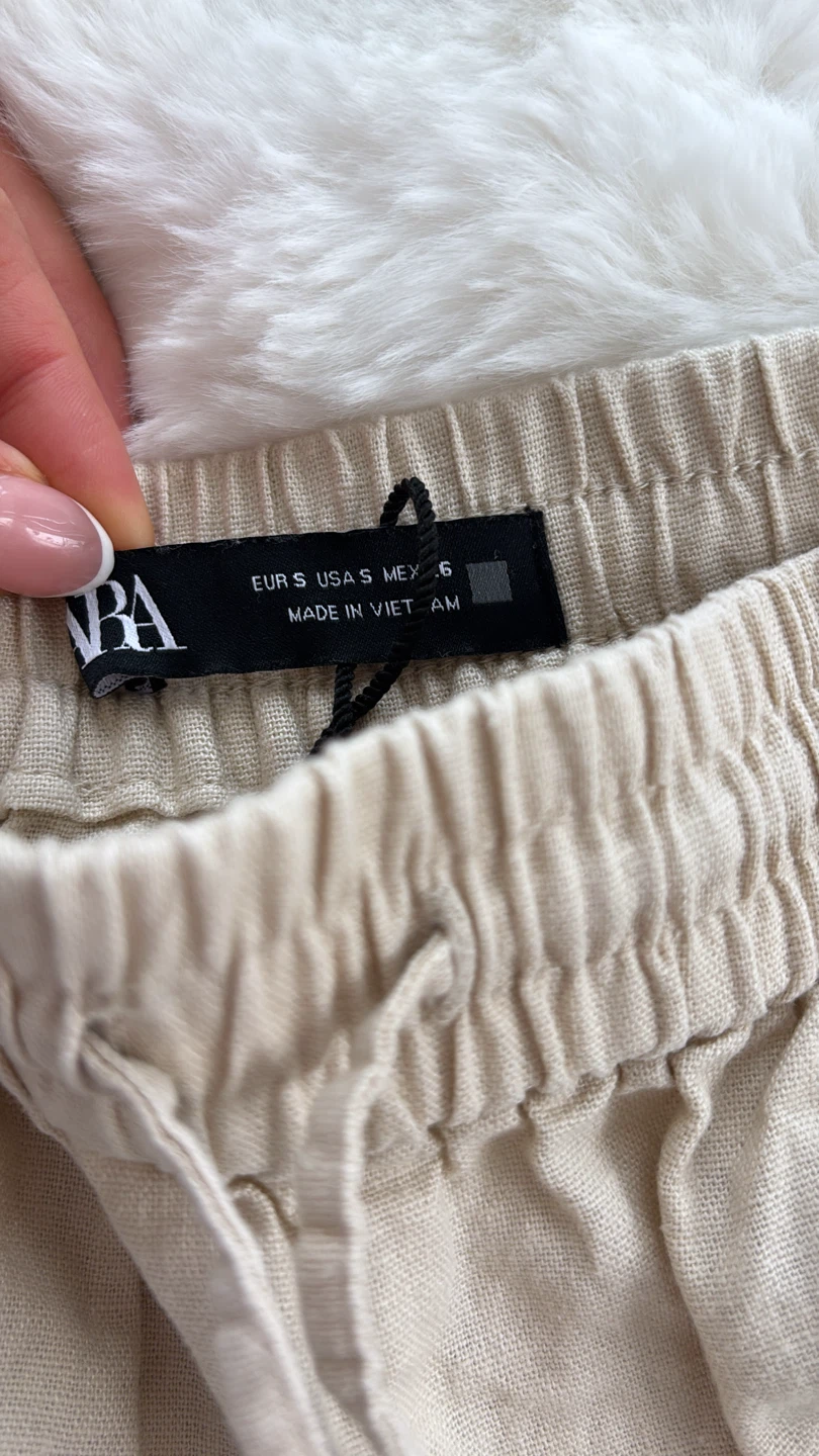 Zara Cream Linen Pants - photo 3