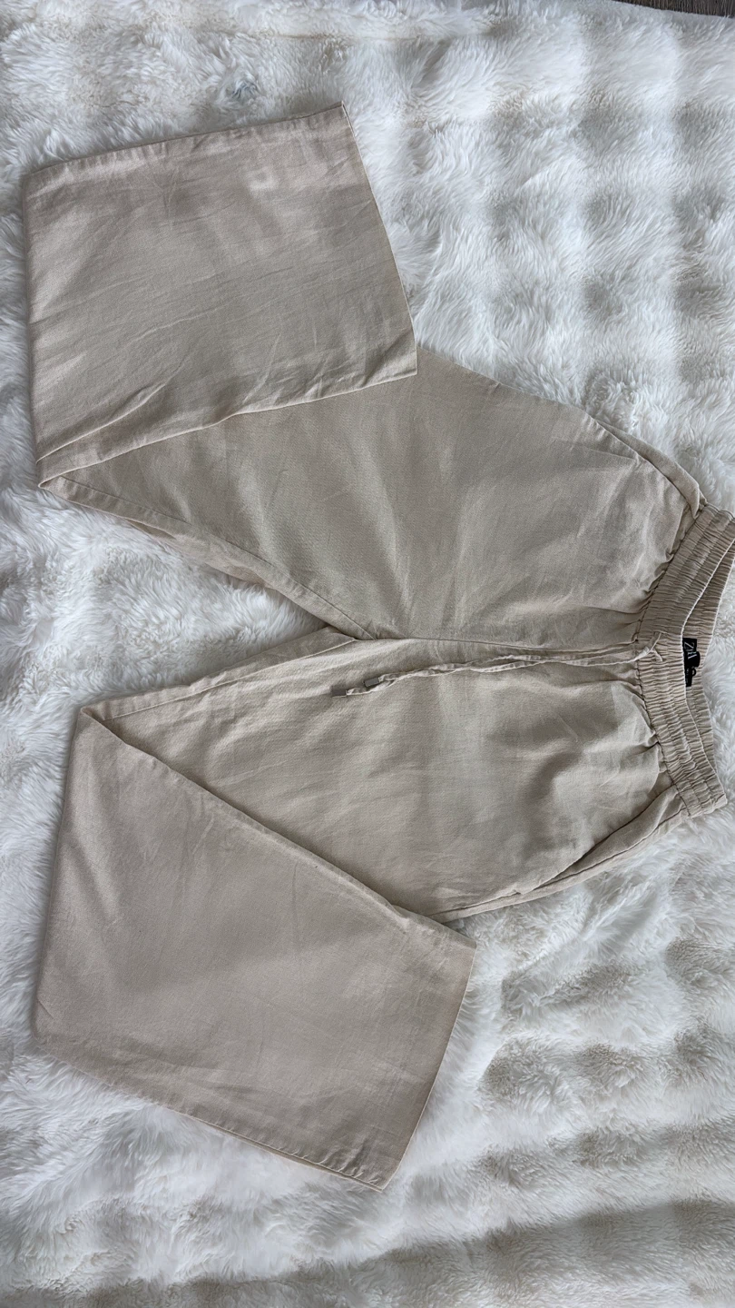 Zara Cream Linen Pants - photo 2