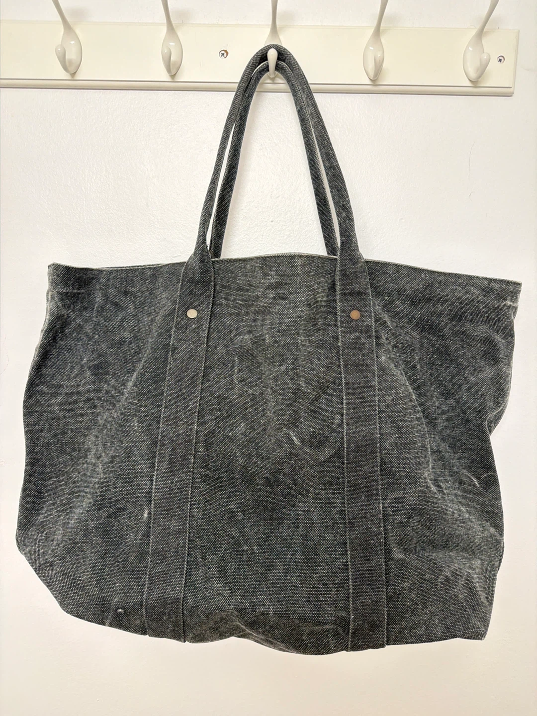 Restoration Hardware (RH) Canvas Tote Bag, Dark Gray