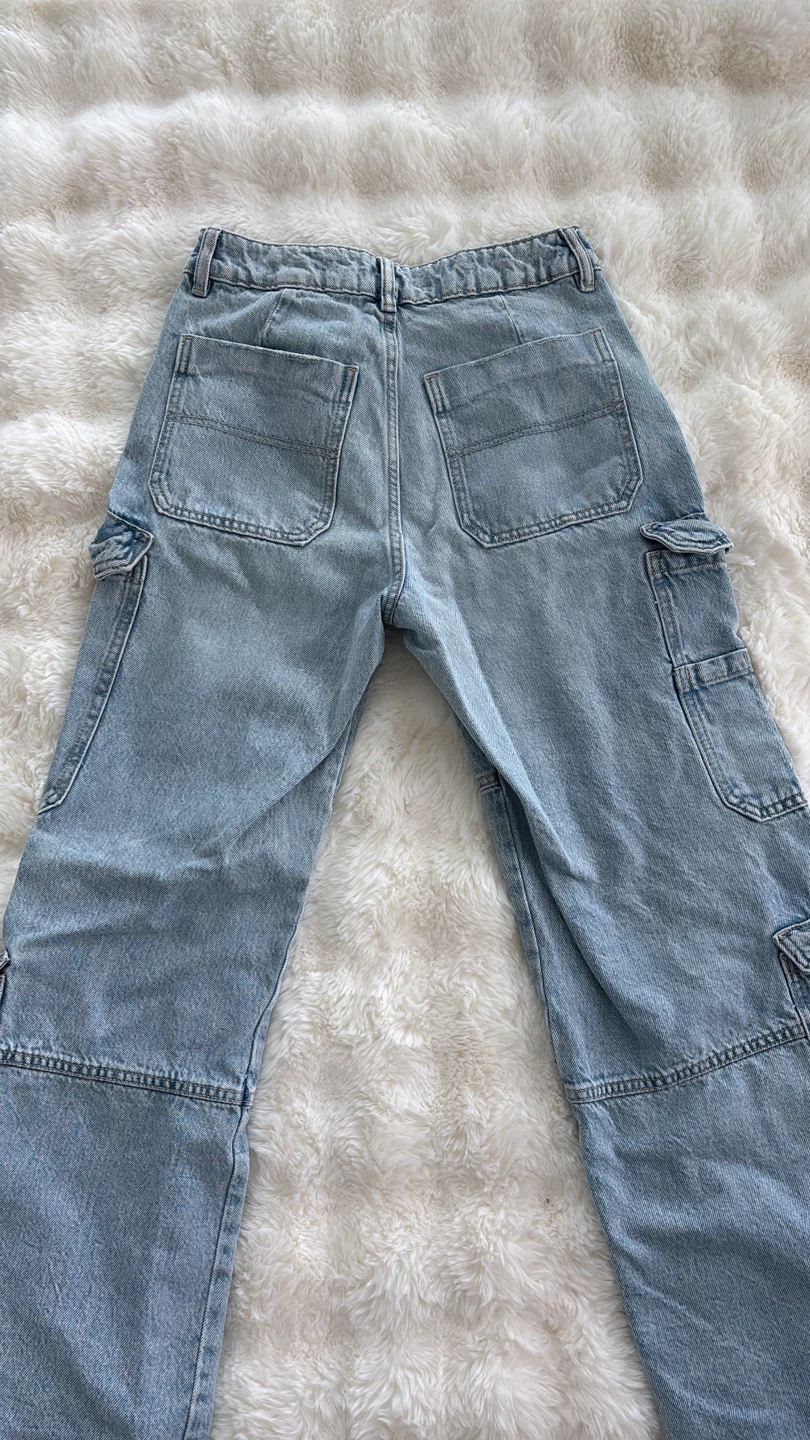 Garage Denim Light Wash Cargo Jeans - photo 5