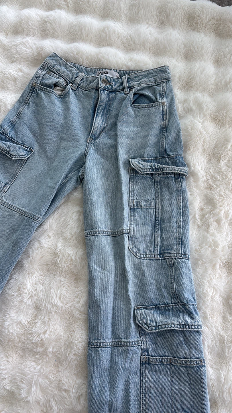 Garage Denim Light Wash Cargo Jeans - photo 3