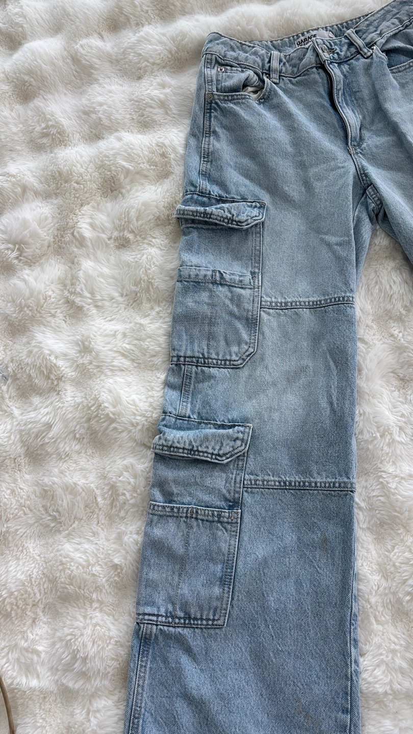 Garage Denim Light Wash Cargo Jeans - photo 2