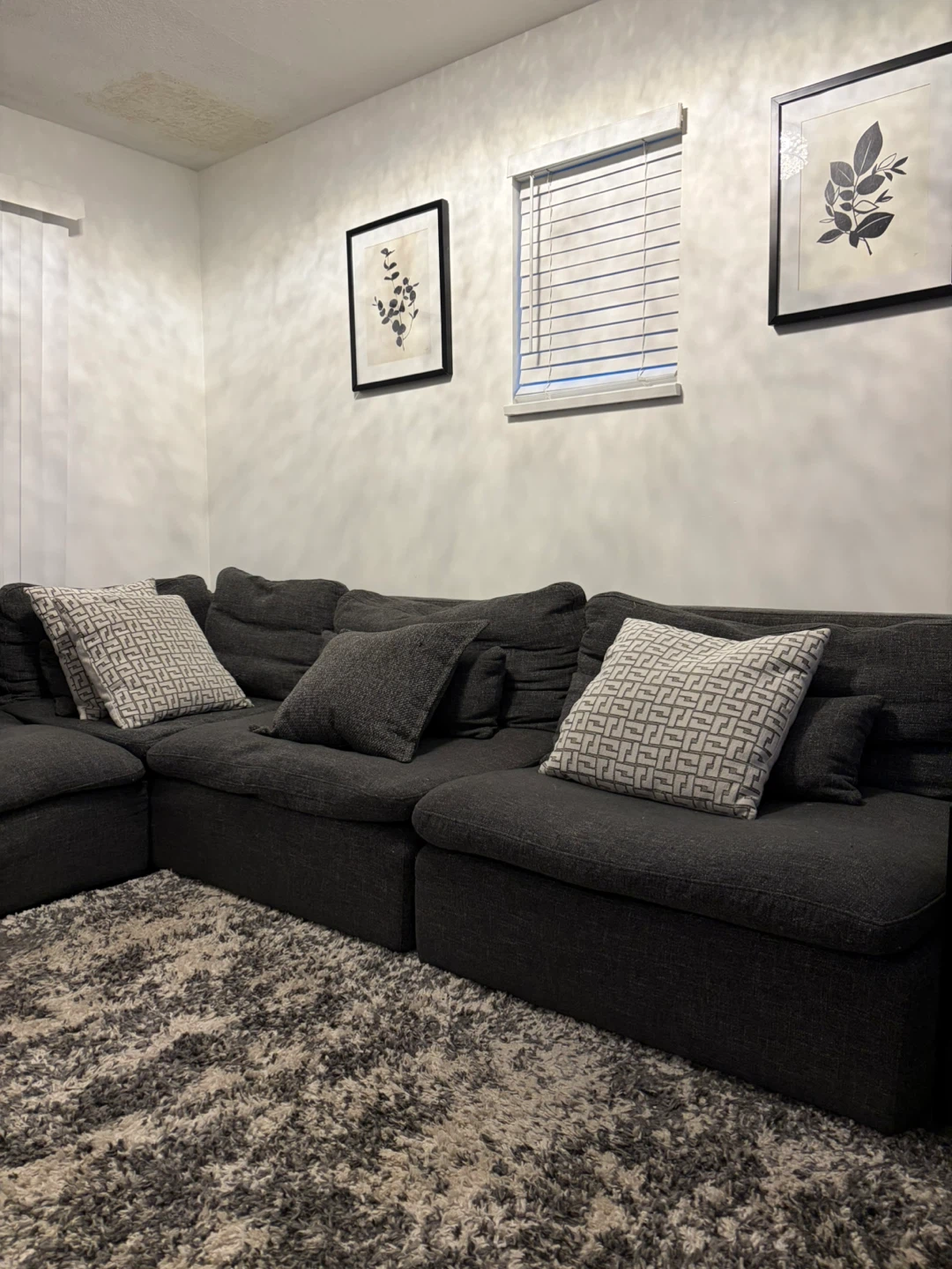 Cloud-Style Dark Gray Sectional Sofa - photo 2