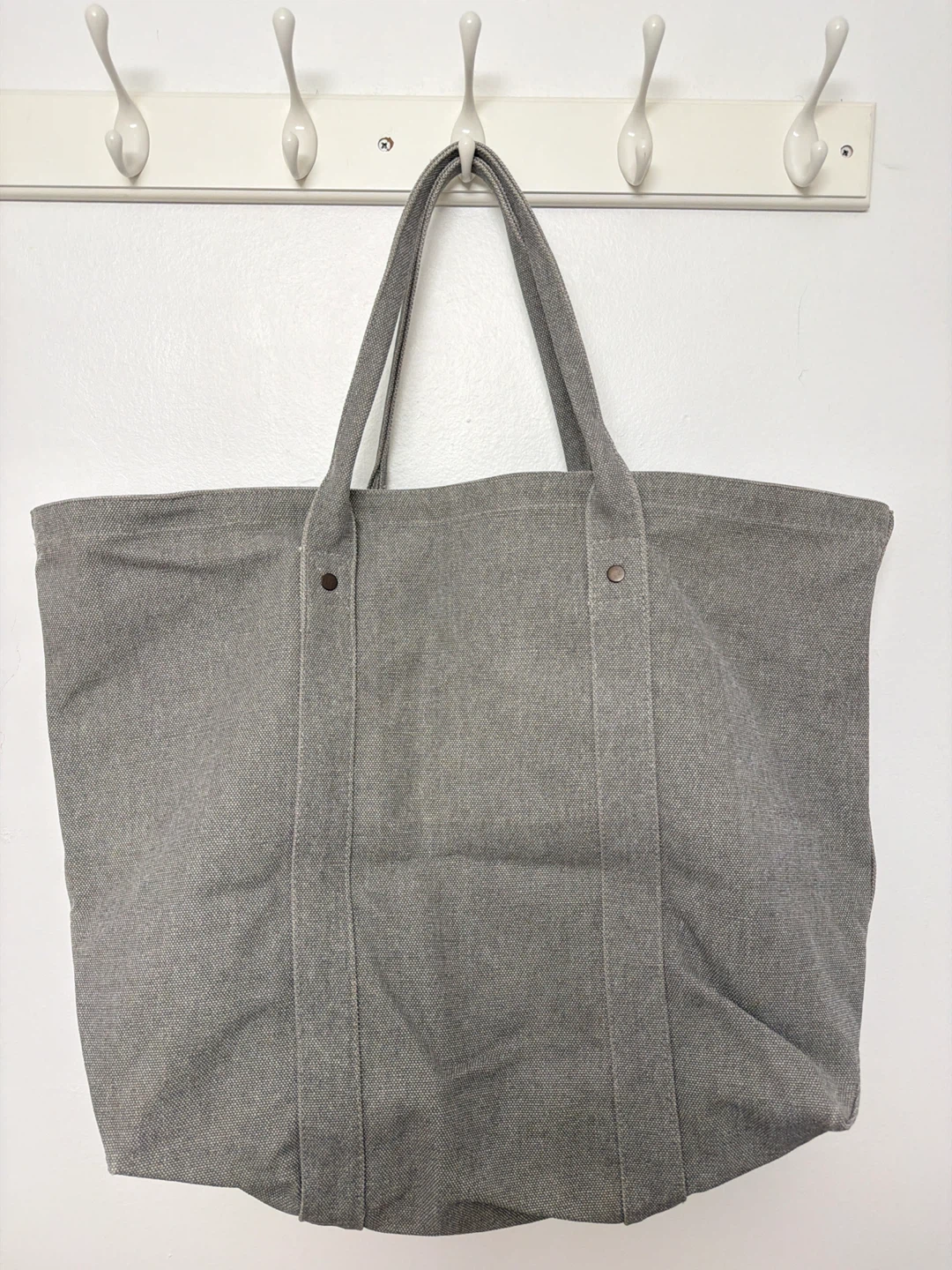 Restoration Hardware (RH) Canvas Tote Bag, Light Gray