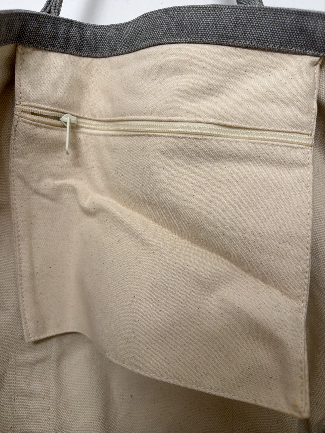 Restoration Hardware (RH) Canvas Tote Bag, Light Gray - photo 3