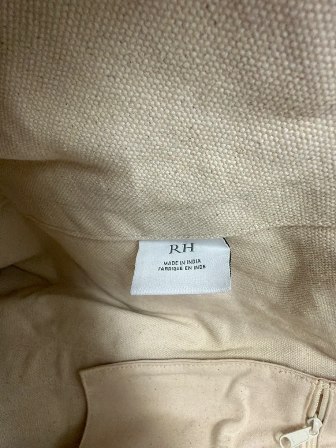 Restoration Hardware (RH) Canvas Tote Bag, Light Gray - photo 4